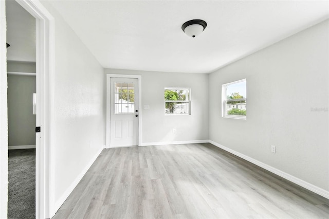 entryway featuring light wood-type flooring