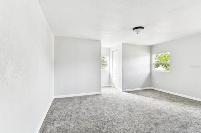 carpeted spare room with a healthy amount of sunlight