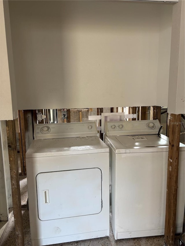 laundry area featuring washer and dryer