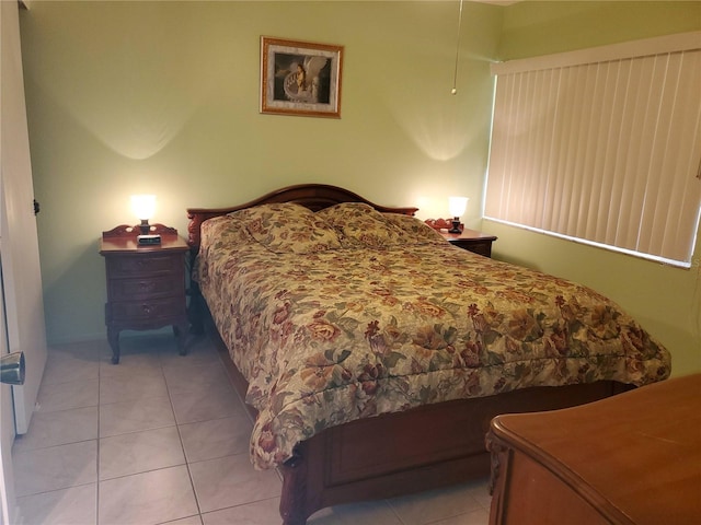 view of tiled bedroom