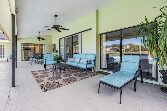 view of patio featuring outdoor lounge area