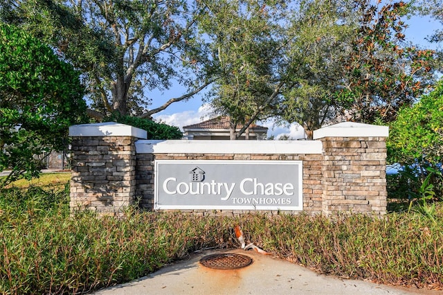 view of community sign