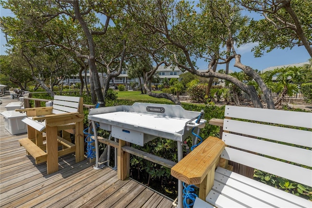 view of wooden deck