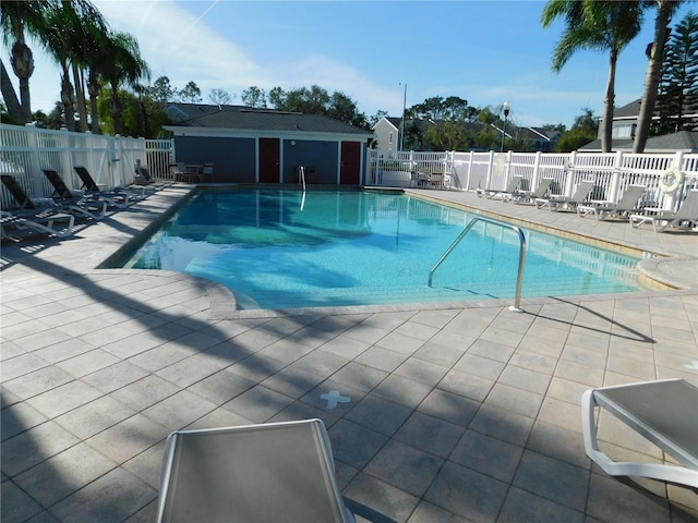 view of pool with a patio