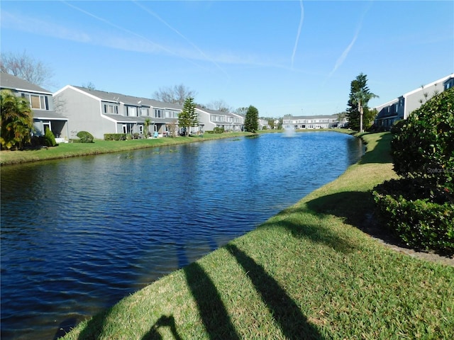 property view of water featuring a residential view