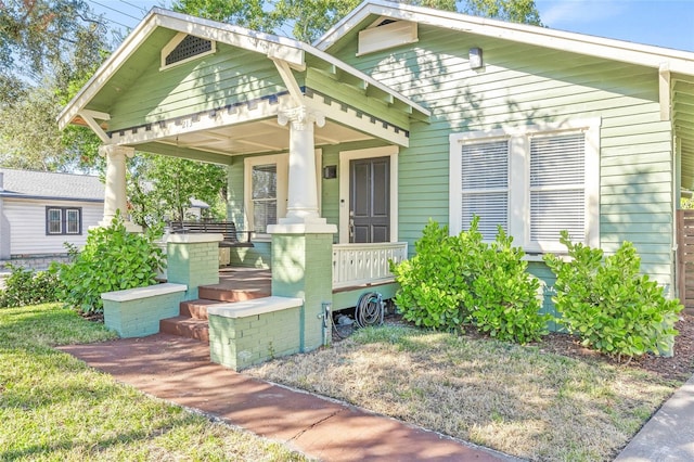 view of front facade with a porch