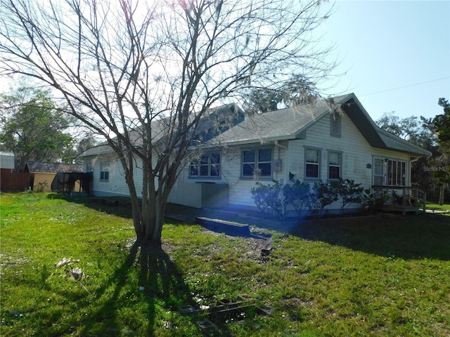 exterior space featuring a yard