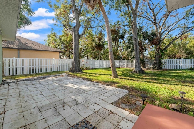 view of patio / terrace with a fenced backyard