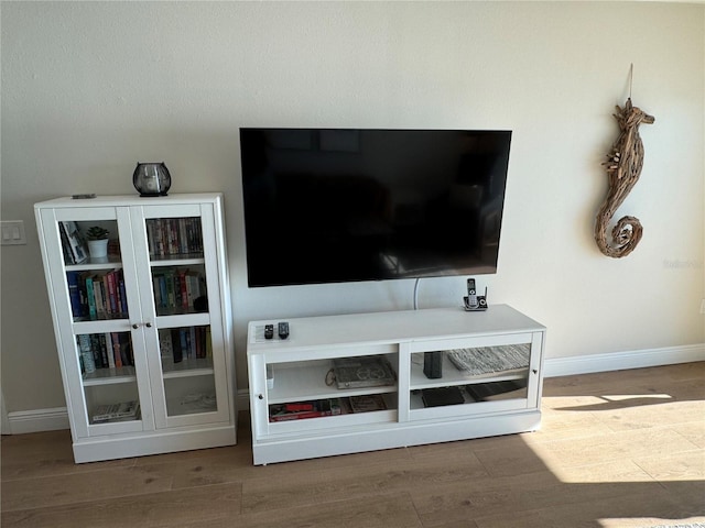 interior details with wood-type flooring