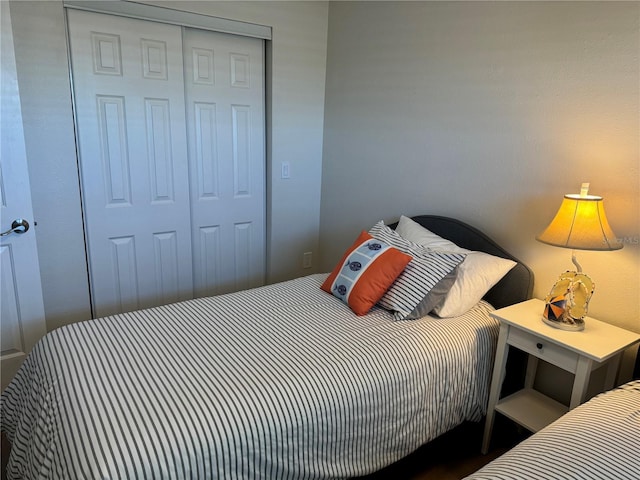 bedroom featuring a closet