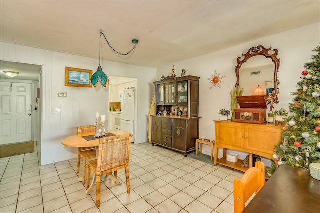 view of tiled dining space