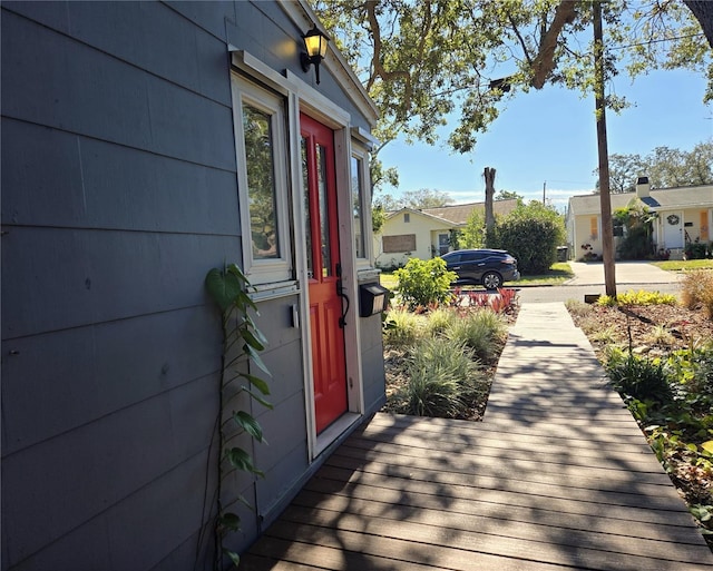 view of doorway to property