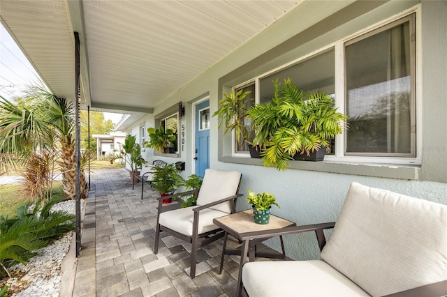 view of patio / terrace featuring covered porch