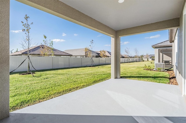 view of patio with central AC unit