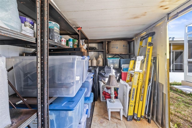 view of storage room