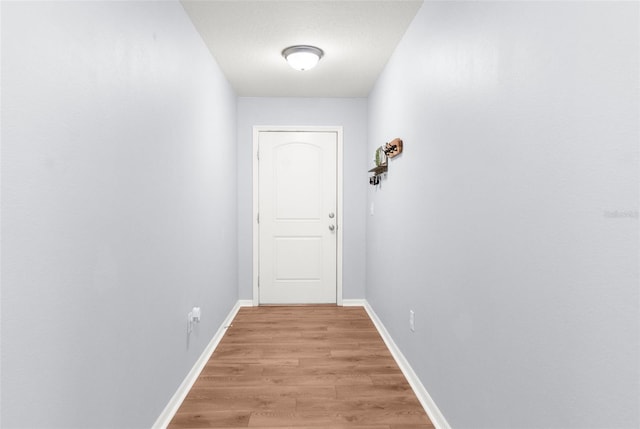 entryway with light wood-type flooring