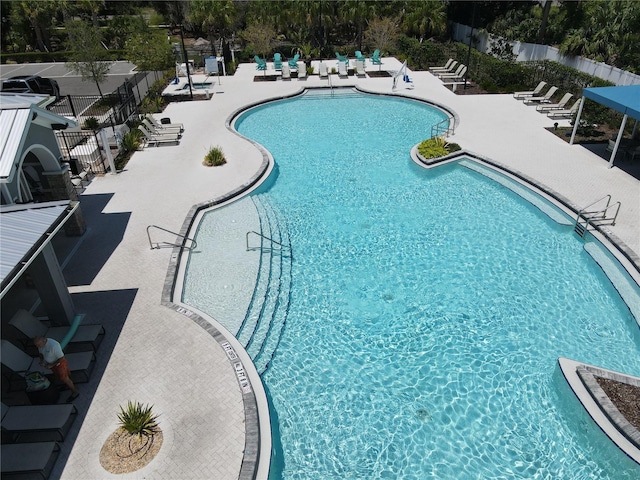 view of pool with a patio