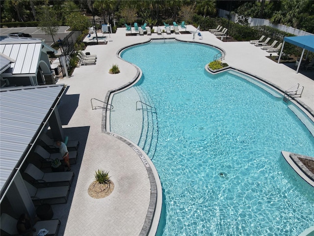 view of pool with a patio