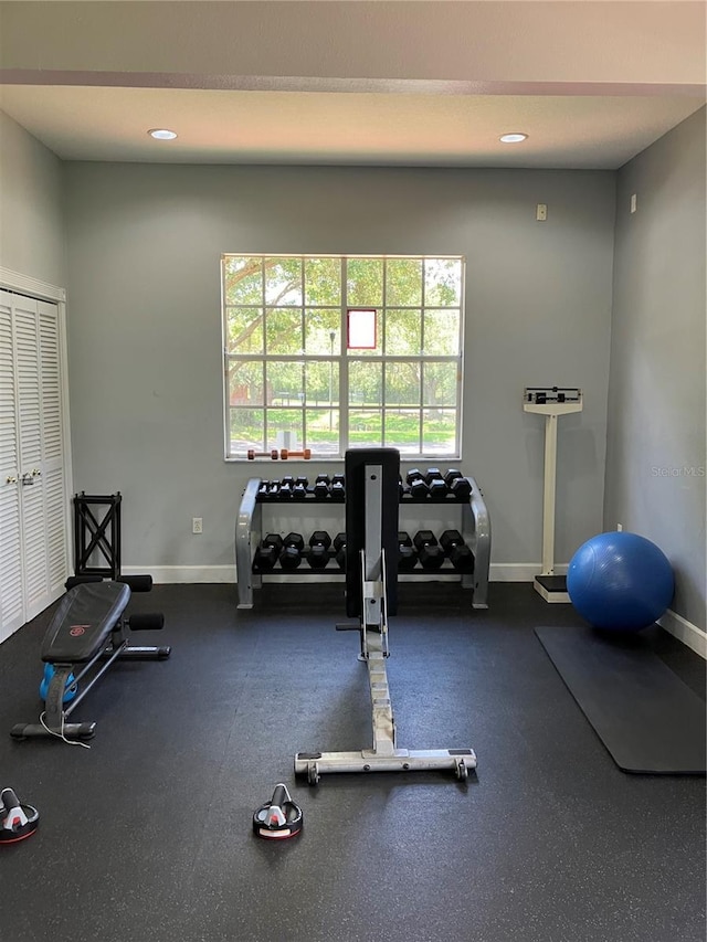 view of workout area