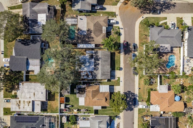 bird's eye view with a residential view