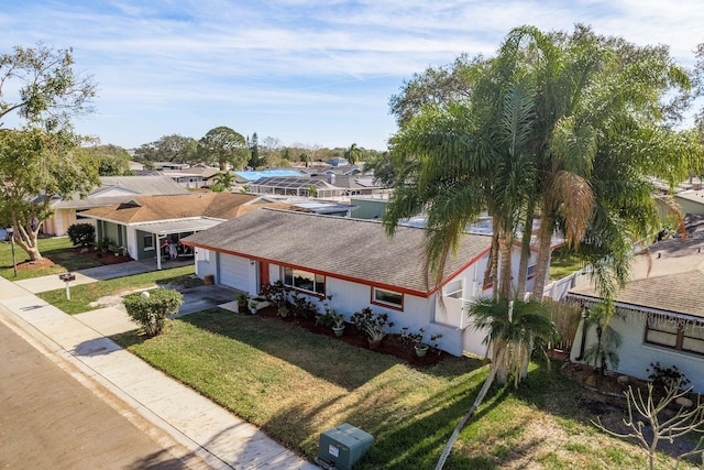 drone / aerial view featuring a residential view