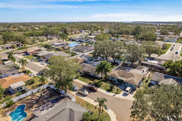 bird's eye view with a residential view