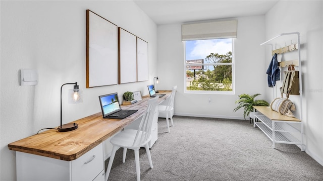 view of carpeted office