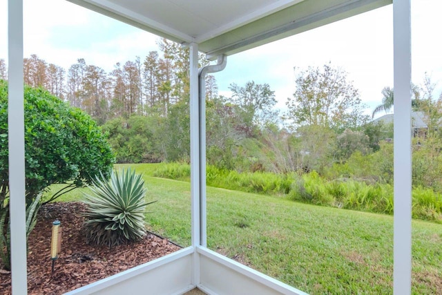 view of sunroom