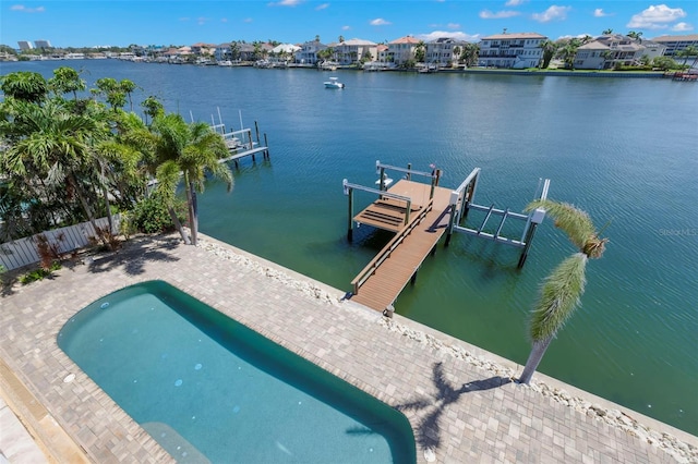 6015 Kipps Colony Dr E, Gulfport, FL 33707 - dock area with boat lift and a water view