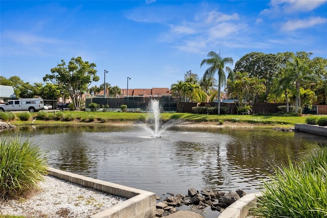 view of water feature