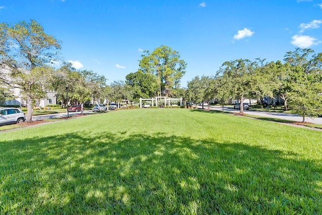 surrounding community featuring a lawn