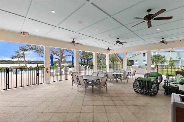 view of patio with outdoor lounge area