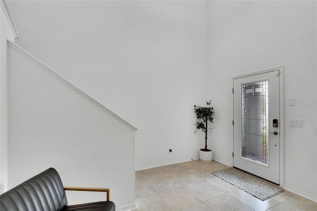 view of tiled entrance foyer