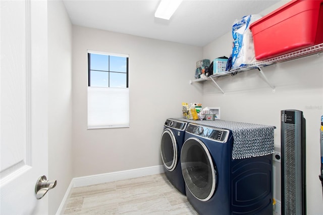 laundry room featuring independent washer and dryer