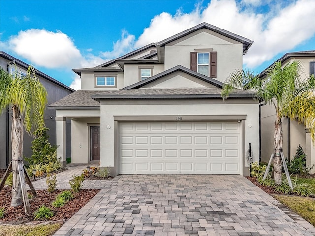 view of front of home featuring a garage