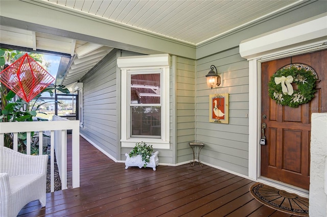 exterior space with covered porch