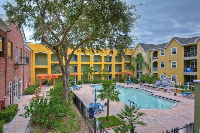 view of pool with a patio