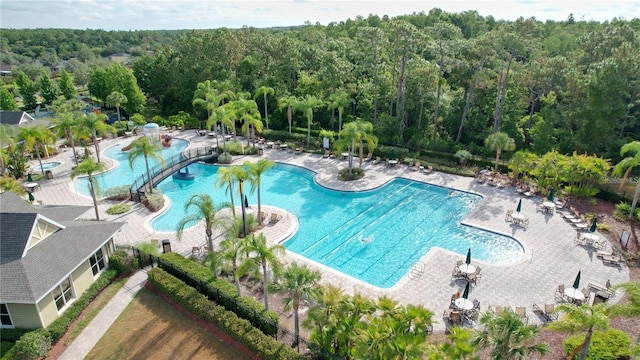 view of pool with a patio