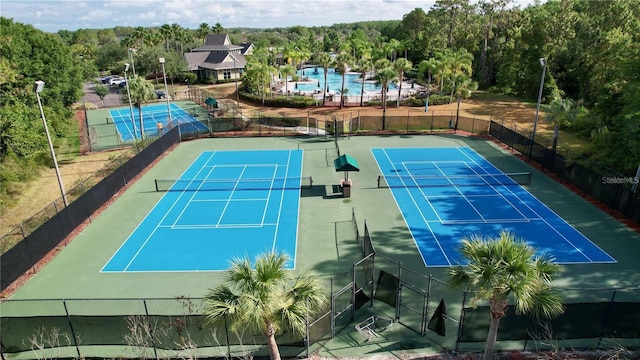 view of tennis court