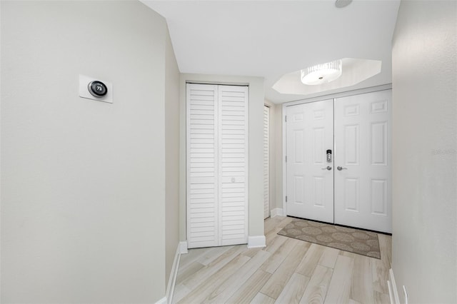 foyer featuring light hardwood / wood-style flooring