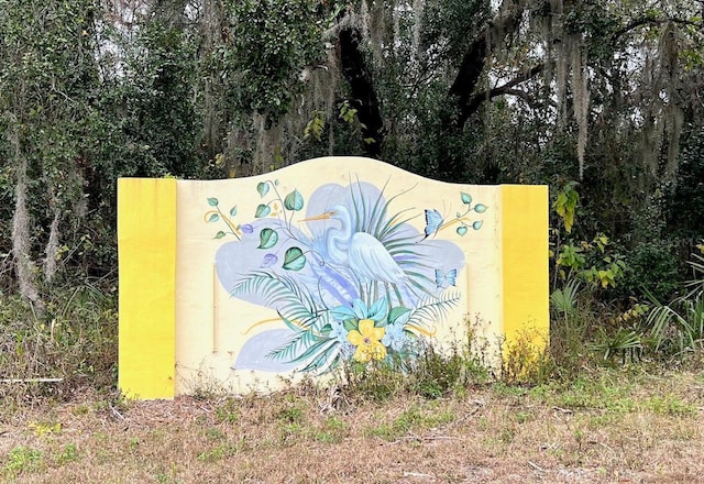 view of community sign