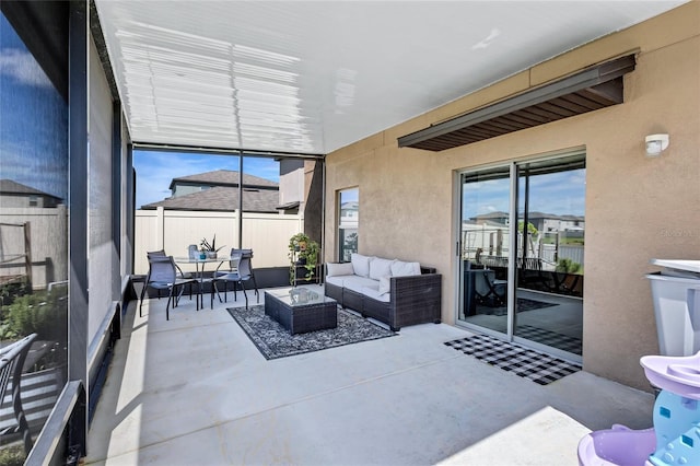 view of sunroom