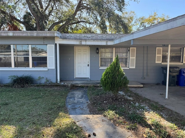 view of doorway to property