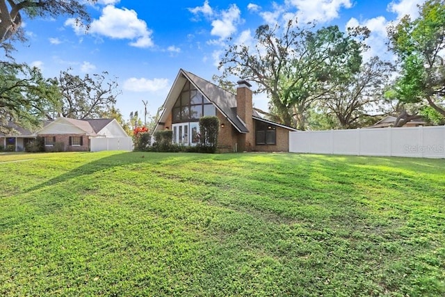 exterior space with a lawn