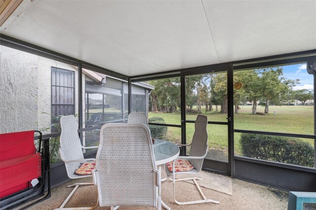 view of sunroom / solarium