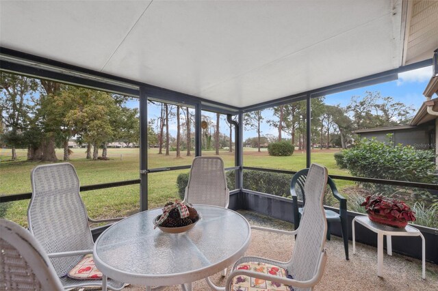 view of sunroom