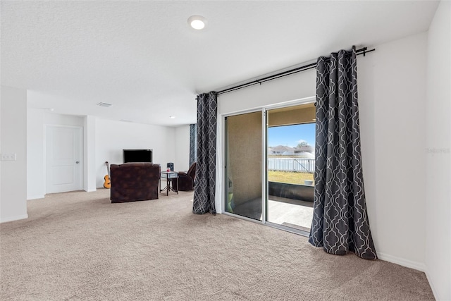 living room featuring carpet flooring