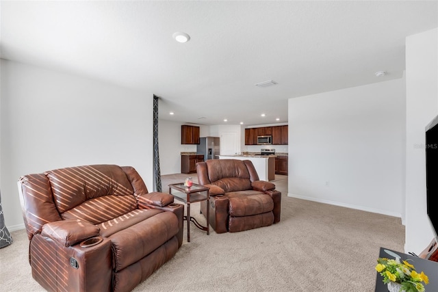 view of carpeted living room