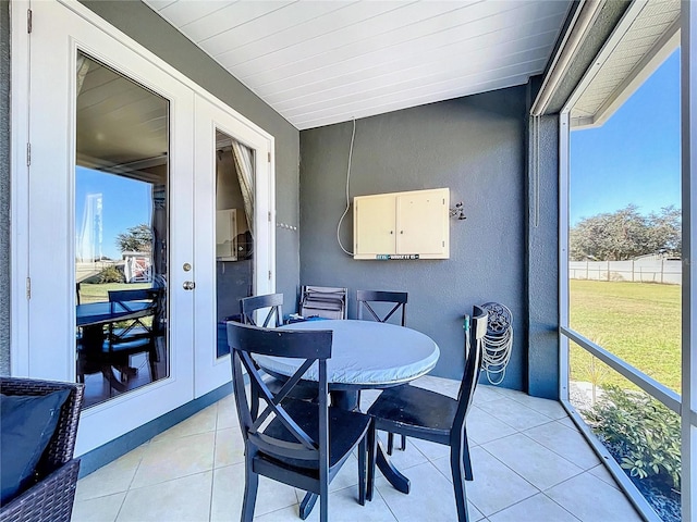 view of sunroom