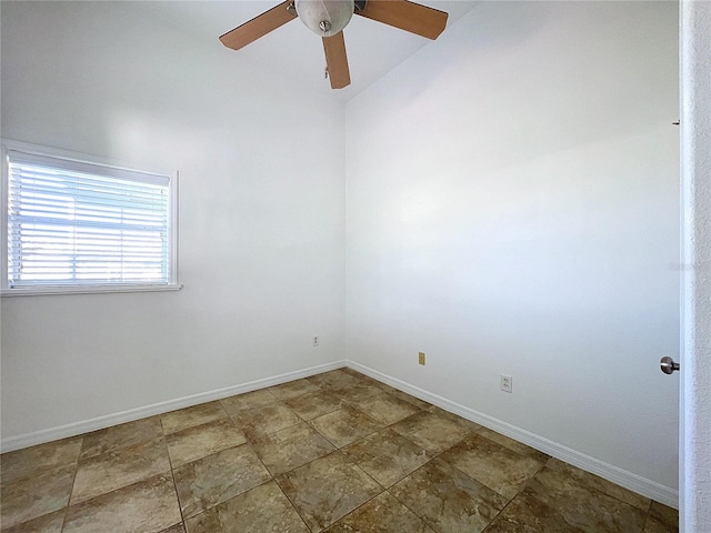 empty room with ceiling fan